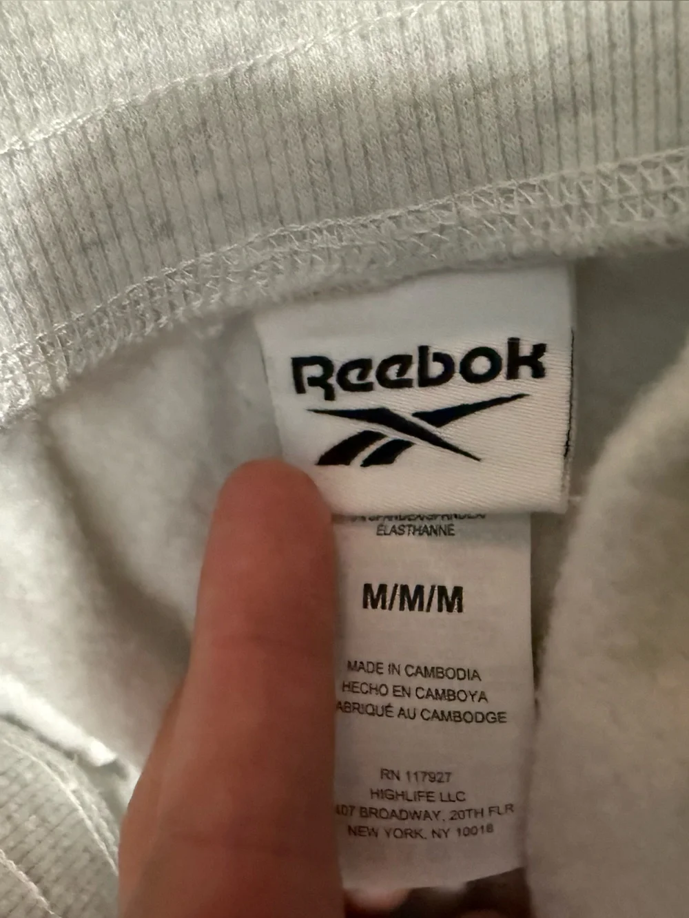 Reebok Light Heather Gray Men's Athletic Shorts